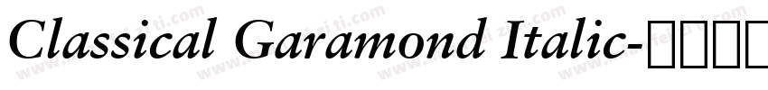 Classical Garamond Italic字体转换